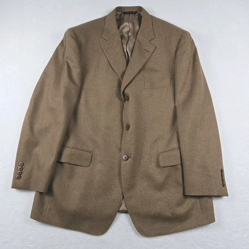 Samuelsohn Greenwich II Camelhair Sport Coat Men's Size 46R Brown 3 Button Notch